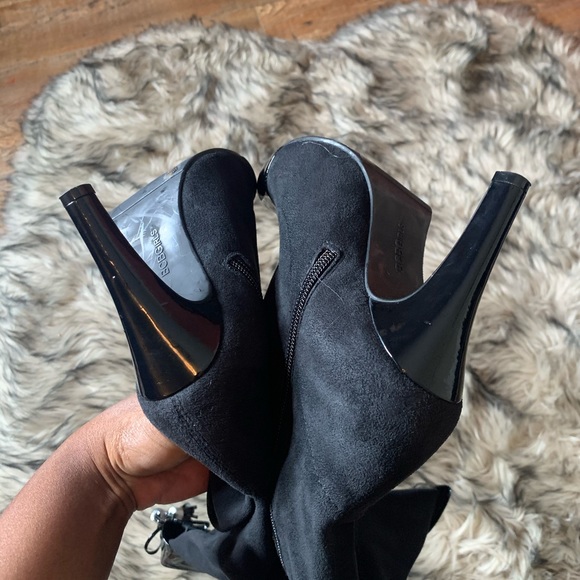 BCBG girls patent suede black boots boot shoes - Picture 14 of 15